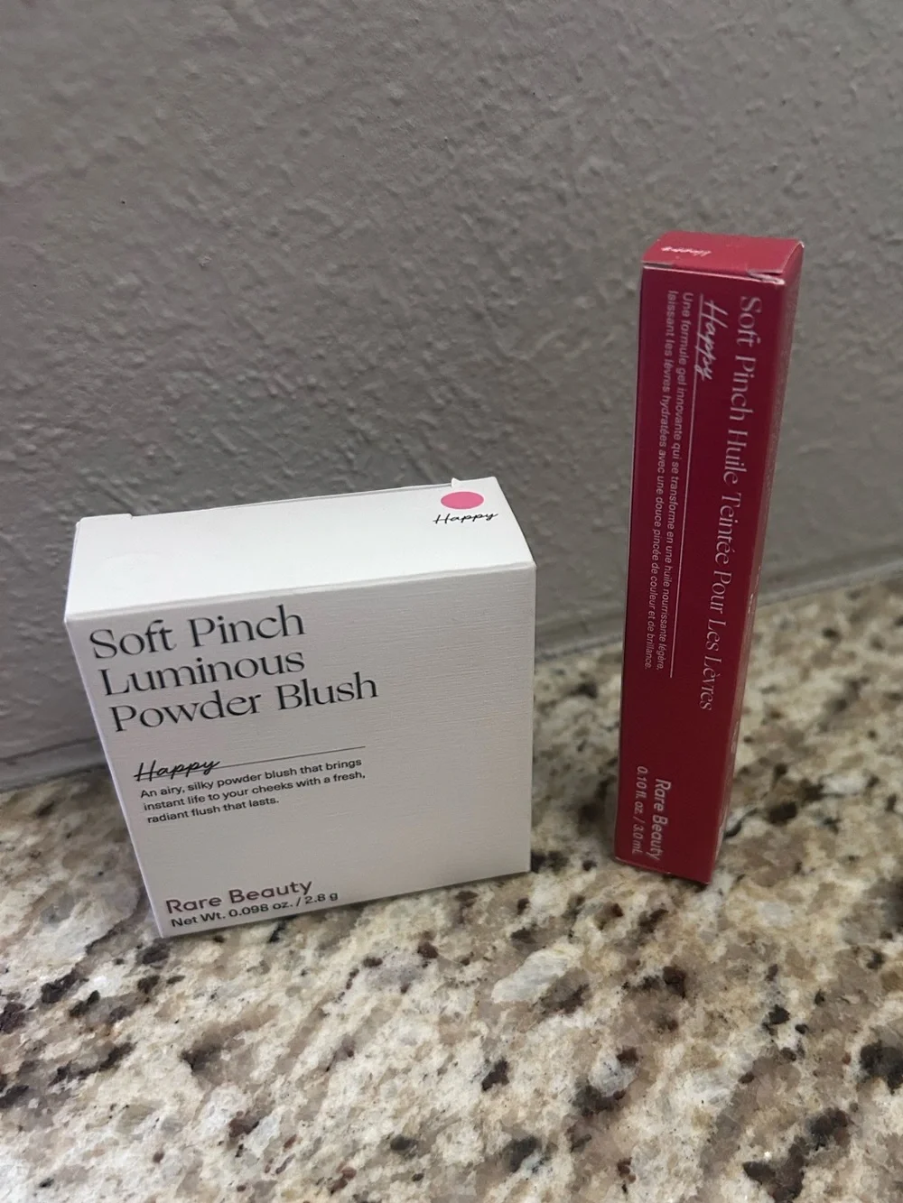 Rare Beauty Bundle - Soft Pinch Luminous Powder Blush & Lip Oil ~ Shade: Happy